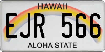 HI license plate EJR566