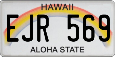 HI license plate EJR569