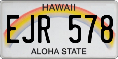 HI license plate EJR578