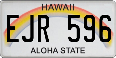 HI license plate EJR596