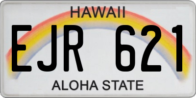 HI license plate EJR621