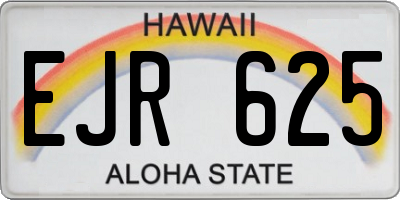 HI license plate EJR625
