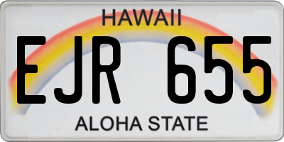 HI license plate EJR655