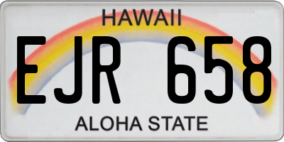 HI license plate EJR658