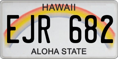 HI license plate EJR682