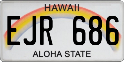 HI license plate EJR686