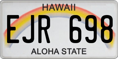 HI license plate EJR698