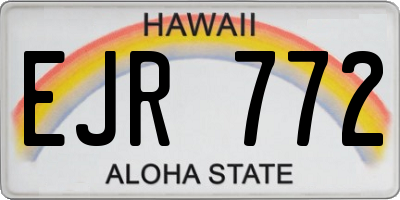 HI license plate EJR772