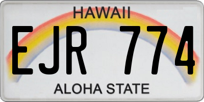 HI license plate EJR774