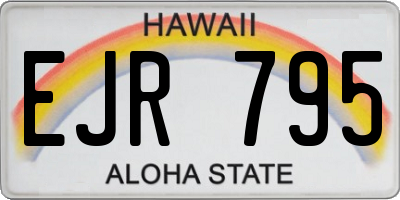 HI license plate EJR795