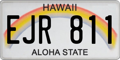 HI license plate EJR811