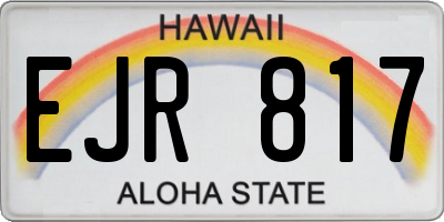 HI license plate EJR817