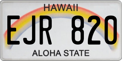 HI license plate EJR820