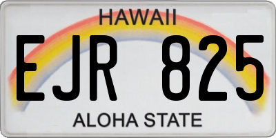 HI license plate EJR825