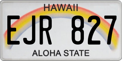 HI license plate EJR827
