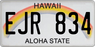 HI license plate EJR834