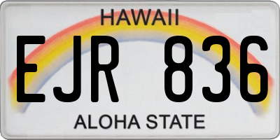 HI license plate EJR836