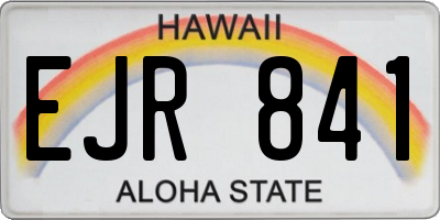 HI license plate EJR841