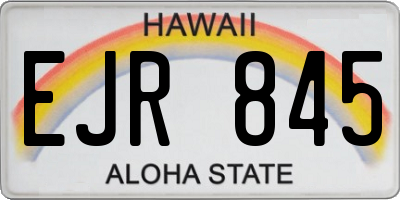 HI license plate EJR845