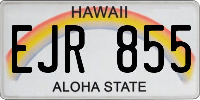 HI license plate EJR855