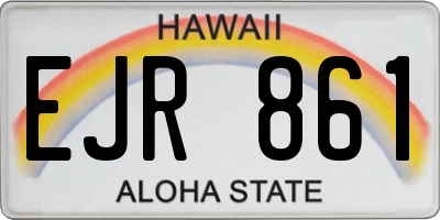HI license plate EJR861