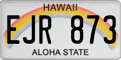 HI license plate EJR873