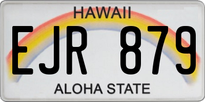 HI license plate EJR879