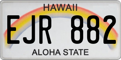 HI license plate EJR882