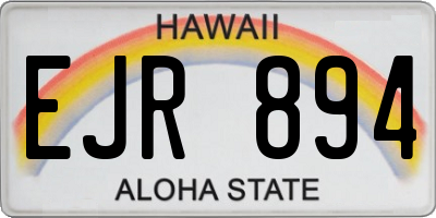 HI license plate EJR894