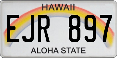 HI license plate EJR897