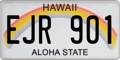 HI license plate EJR901