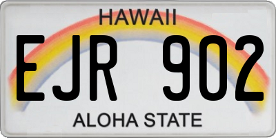 HI license plate EJR902