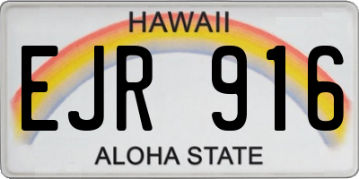 HI license plate EJR916