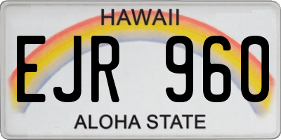 HI license plate EJR960