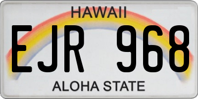 HI license plate EJR968