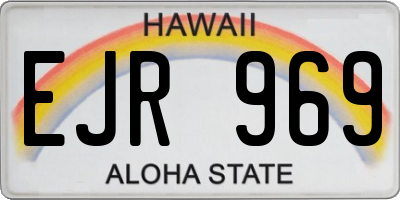HI license plate EJR969