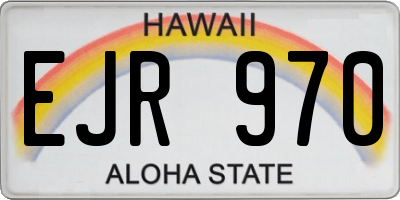 HI license plate EJR970