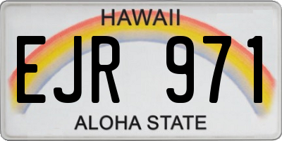 HI license plate EJR971