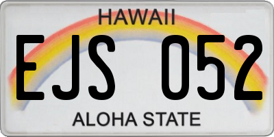 HI license plate EJS052