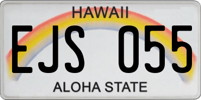 HI license plate EJS055