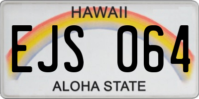 HI license plate EJS064