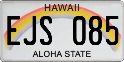 HI license plate EJS085