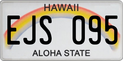 HI license plate EJS095
