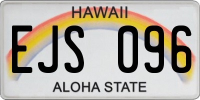 HI license plate EJS096
