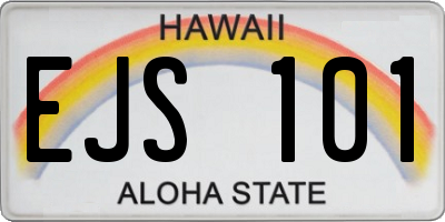 HI license plate EJS101