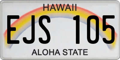 HI license plate EJS105