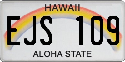 HI license plate EJS109