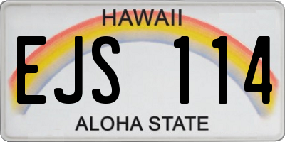 HI license plate EJS114