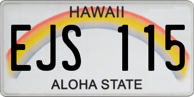 HI license plate EJS115