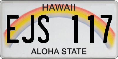 HI license plate EJS117